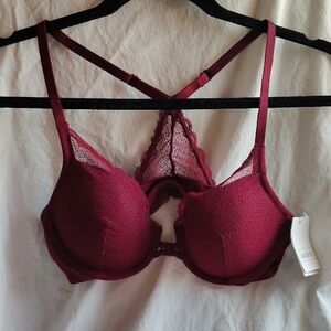 Auden Burgundy Lace Bra